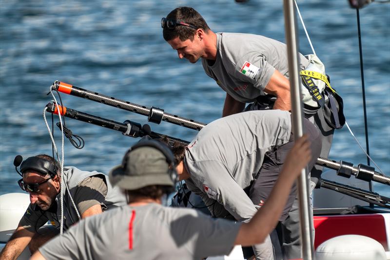 Part of the mast/traveller control? Luna Rossa Prada Pirelli - LEQ12 - October 29, 2022 - Gulf of Cagliari - photo © Ivo Rovira / America'sCup