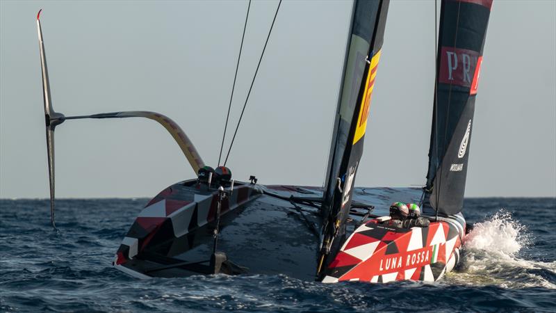 Luna Rossa Prada Pirelli - LEQ12 - October 29, 2022 - Gulf of Cagliari photo copyright Ivo Rovira / America'sCup taken at Circolo della Vela Sicilia and featuring the AC40 class