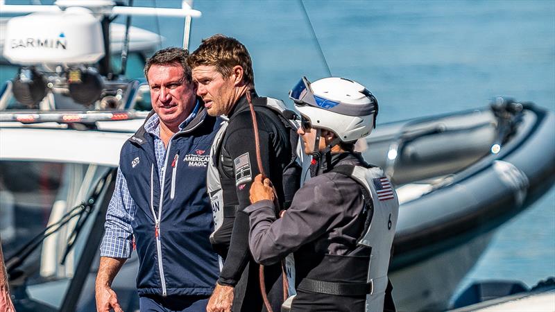 Tom Slingsby (centre) American Magic - AC75  - 1 November, 2022 - Pensacola, Fl - photo © Paul Todd/America's Cup