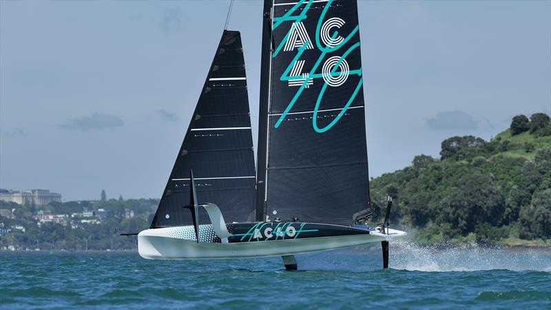 Emirates Team NZ AC40 One Design  - 2 November, 2022 - Waitemata Harbour, Auckland photo copyright Adam Mustill / America's Cup taken at Royal New Zealand Yacht Squadron and featuring the AC40 class