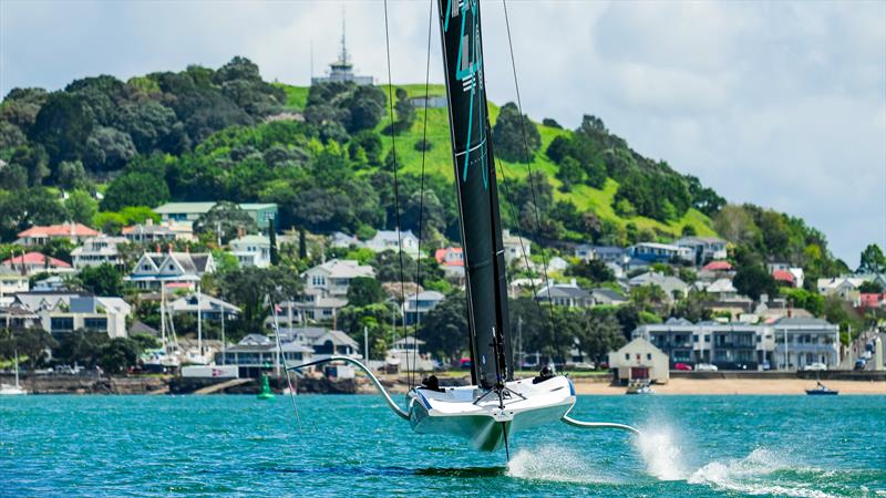 Emirates Team NZ AC40/LEQ12  - 4 November, 2022 - Waitemata Harbour, Auckland photo copyright Adam Mustill / America's Cup taken at Royal New Zealand Yacht Squadron and featuring the AC40 class