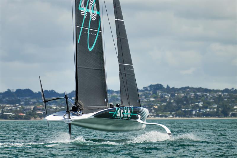 Emirates Team NZ AC40/LEQ12  - 4 November, 2022 - Waitemata Harbour, Auckland photo copyright Adam Mustill / America's Cup taken at Royal New Zealand Yacht Squadron and featuring the AC40 class