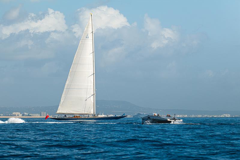 INEOS Britannia - Tow Test #2 - November 24, 2022 - Majorca photo copyright Ugo Fonolla / America's Cup taken at Royal Yacht Squadron and featuring the AC40 class