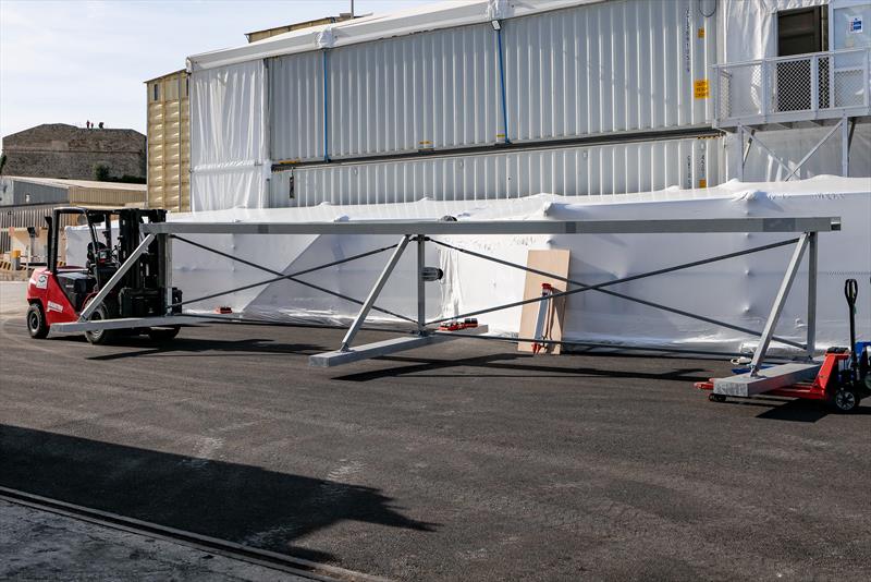 INEOS Britannia - Spar test rack? - November 27, 2022 - Mallorca - photo © Ugo Fonolla / America's Cup