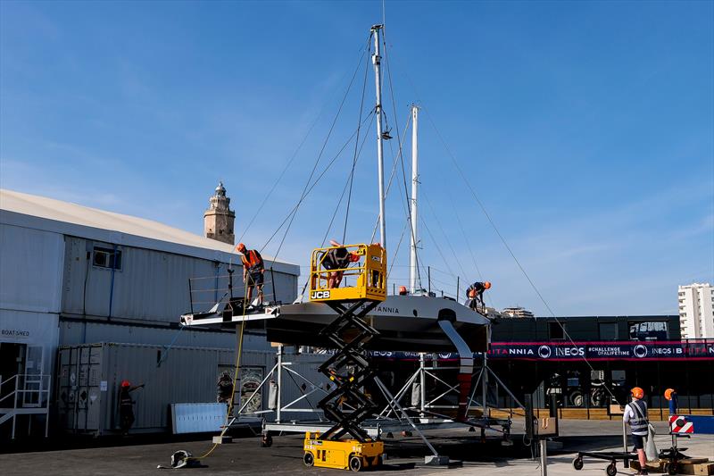 INEOS Britannia - Instrumentation Pole rigged - November 27, 2022 - Mallorca - photo © Ugo Fonolla / America's Cup