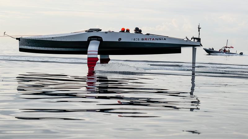 INEOS Britannia - Tow testing - December 7, 2022 - Mallorca photo copyright Ugo Fonolla / America's Cup taken at Royal Yacht Squadron and featuring the AC40 class