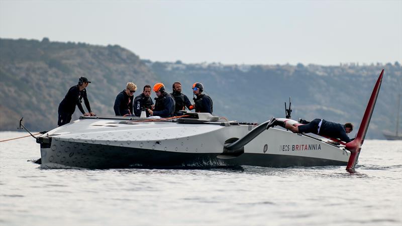 INEOS Britannia - Tow testing - December 7, 2022 - Mallorca photo copyright Ugo Fonolla / America's Cup taken at Royal Yacht Squadron and featuring the AC40 class