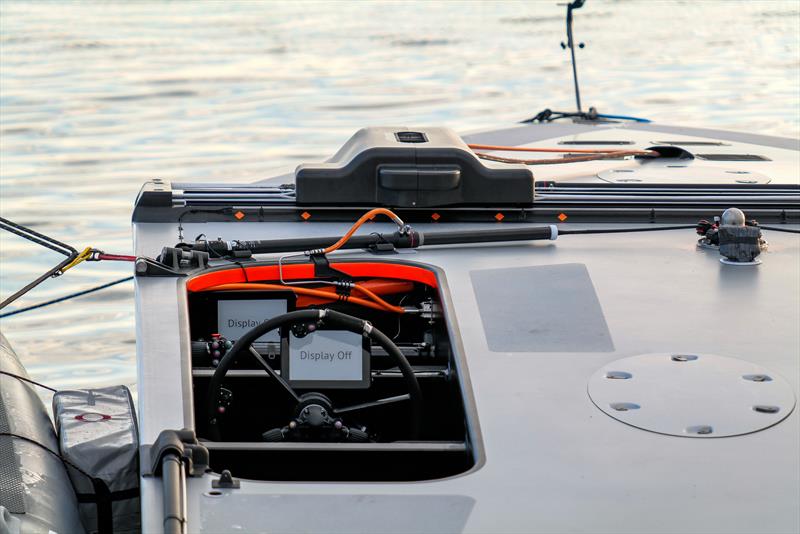 Cockpit and jib track forward - INEOS Britannia - Tow testing - December 7, 2022 - Mallorca - photo © Ugo Fonolla / America's Cup