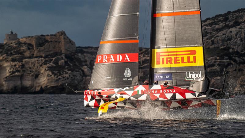 Luna Rossa Prada Pirelli -  LEQ12 - December 12, 2022 - Cagliari, Sardinia photo copyright Ivo Rovira / America'sCup taken at Circolo della Vela Sicilia and featuring the AC40 class