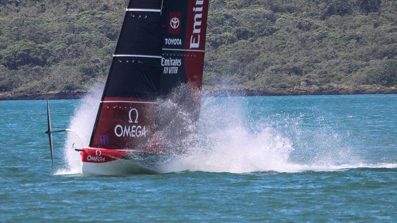 Emirates Team New Zealand - Waitemata Harbour - Auckland - December 16, 2022 photo copyright Richard Gladwell / Sail-World.com taken at Royal New Zealand Yacht Squadron and featuring the AC40 class