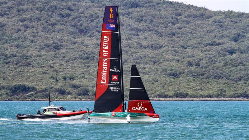 Emirates Team New Zealand - Waitemata Harbour - Auckland - December 16, 2022 photo copyright Richard Gladwell / Sail-World.com taken at Royal New Zealand Yacht Squadron and featuring the AC40 class