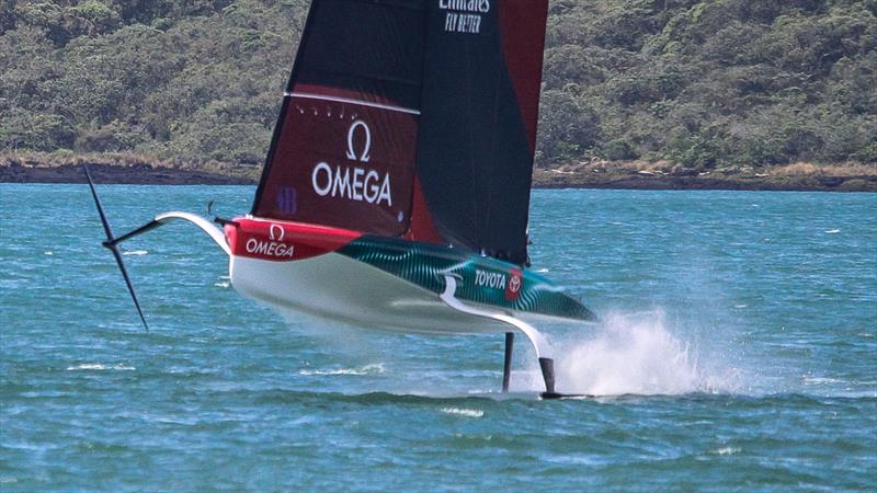 Emirates Team New Zealand - Waitemata Harbour - Auckland - December 16, 2022 photo copyright Richard Gladwell / Sail-World.com taken at Royal New Zealand Yacht Squadron and featuring the AC40 class