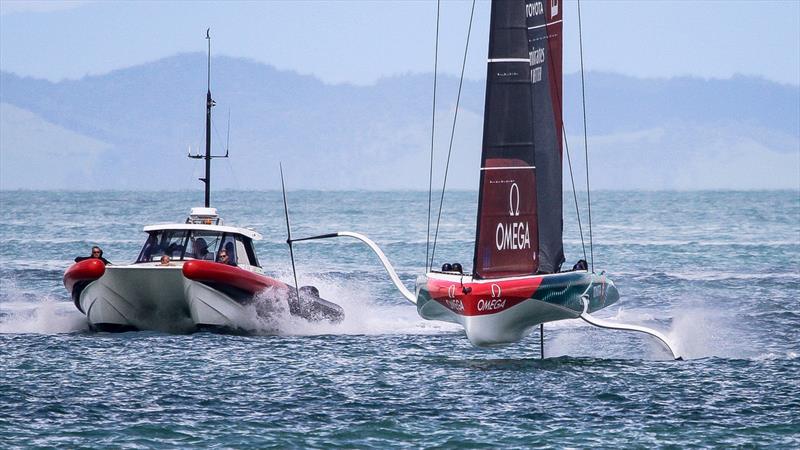 Emirates Team New Zealand - Waitemata Harbour - Auckland - December 16, 2022 photo copyright Richard Gladwell / Sail-World.com taken at Royal New Zealand Yacht Squadron and featuring the AC40 class