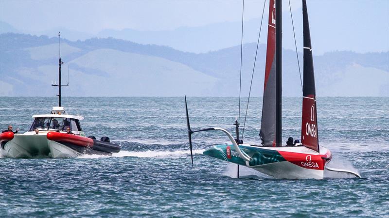 Emirates Team New Zealand - Waitemata Harbour - Auckland - December 16, 2022 photo copyright Richard Gladwell / Sail-World.com taken at Royal New Zealand Yacht Squadron and featuring the AC40 class