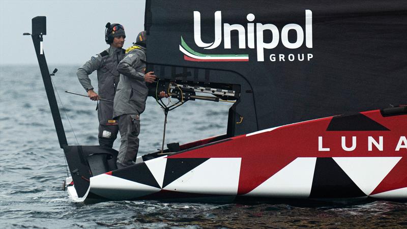 Boomless mainsail - Luna Rossa Prada Pirelli -   LEQ12 - December 16, 2022 - Cagliari, Sardinia - photo © Ivo Rovira / America'sCup