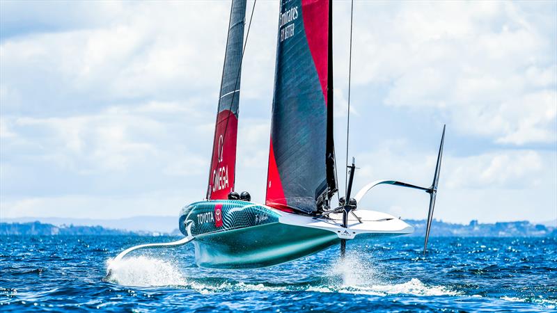 Emirates Team New Zealand -   AC40-OD - December 20, 2022 - Waitemata Harbour photo copyright Adam Mustill / America's Cup taken at Royal New Zealand Yacht Squadron and featuring the AC40 class