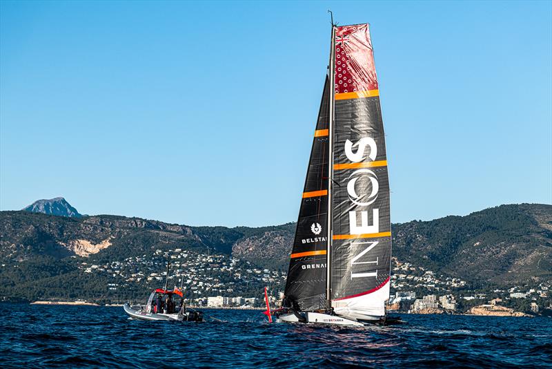 INEOS Britannia  -   LEQ12 - January 10, 2023 - Badia de Palma - Mallorca photo copyright Ugo Fonolla / America's Cup taken at Royal Yacht Squadron and featuring the AC40 class