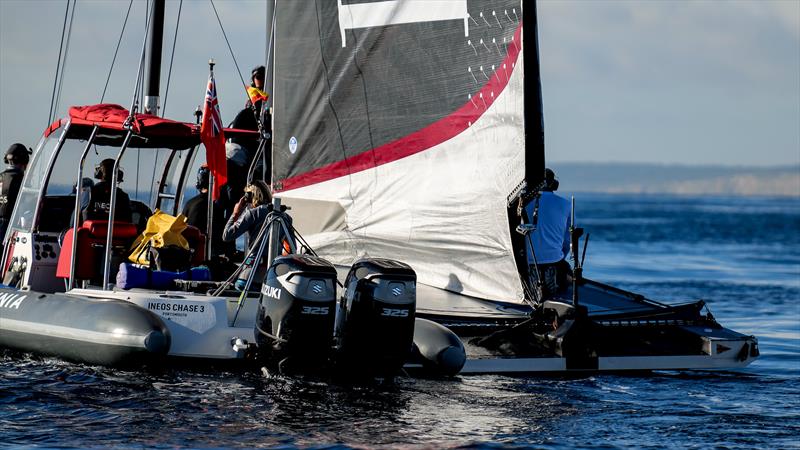 INEOS Britannia  -   LEQ12 - January 11, 2023 - Badia de Palma - Mallorca photo copyright Ugo Fonolla / America's Cup taken at Royal Yacht Squadron and featuring the AC40 class