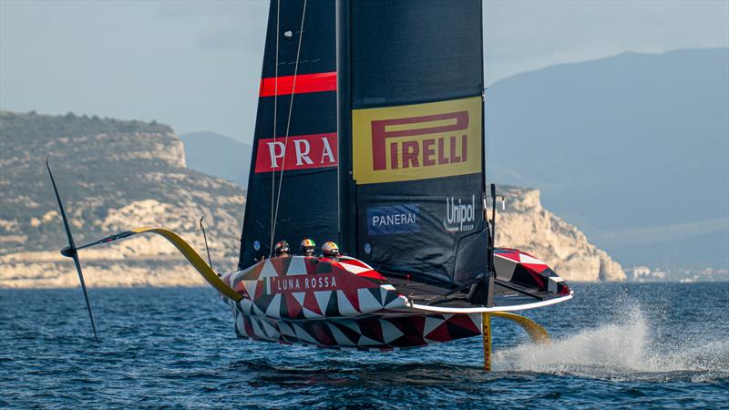 Luna Rossa Prada Pirelli -   LEQ12 - January 11, 2023 - Cagliari photo copyright Ivo Rovira / America'sCup taken at Circolo della Vela Sicilia and featuring the AC40 class