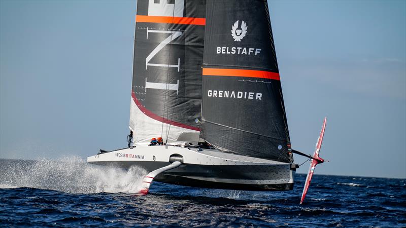 Sailing fast and properly trimmed - INEOS Britannia  -   LEQ12 - January 12, 2023 - Badia de Palma - Mallorca - photo © Ugo Fonolla / America's Cup