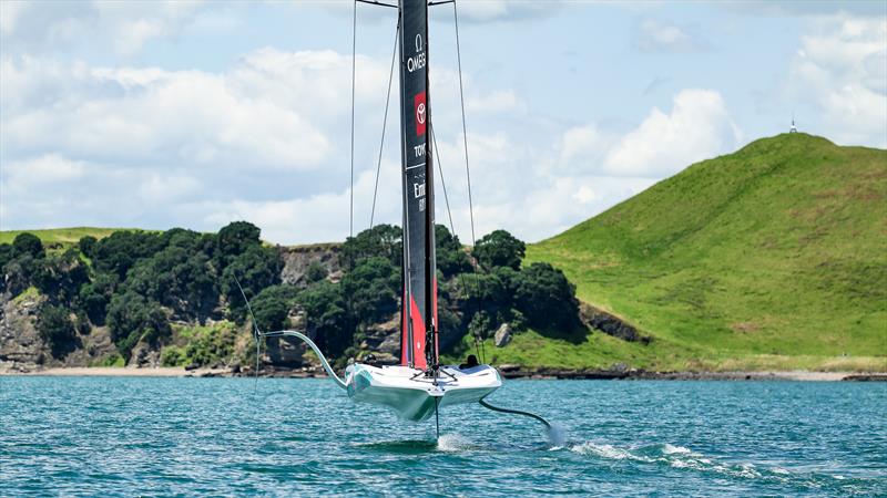 Emirates Team NZ -  AC40-1|LEQ12 - January 18, 2023 - Hauraki Gulf photo copyright Adam Mustill / America's Cup taken at Royal New Zealand Yacht Squadron and featuring the AC40 class