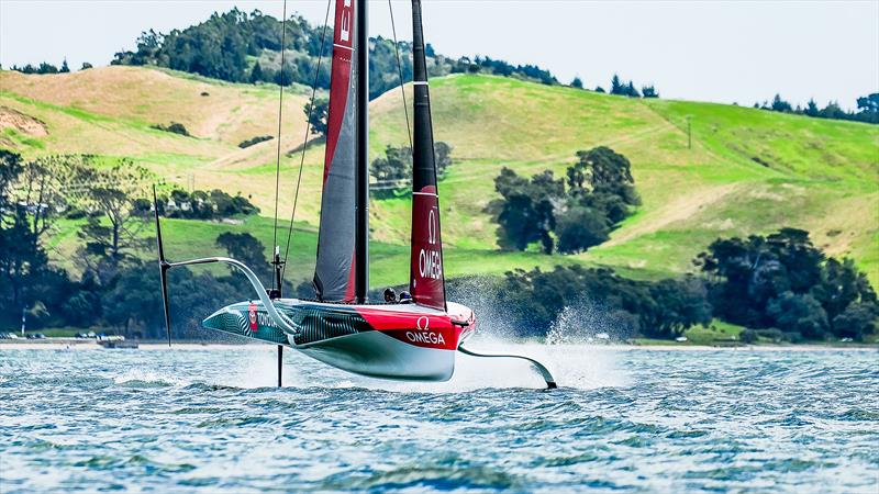 Emirates Team NZ -  AC40-1|LEQ12 - January 18, 2023 - Hauraki Gulf photo copyright Adam Mustill / America's Cup taken at Royal New Zealand Yacht Squadron and featuring the AC40 class