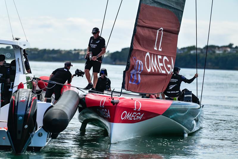 Emirates Team NZ -  AC40-1|LEQ12 - January 18, 2023 - Hauraki Gulf photo copyright Adam Mustill / America's Cup taken at Royal New Zealand Yacht Squadron and featuring the AC40 class