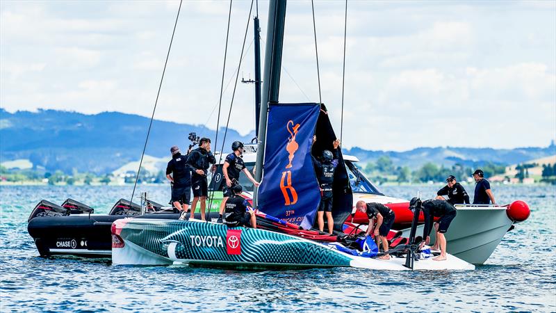 Emirates Team NZ -  AC40-1|LEQ12 - January 18, 2023 - Hauraki Gulf - photo © Adam Mustill / America's Cup