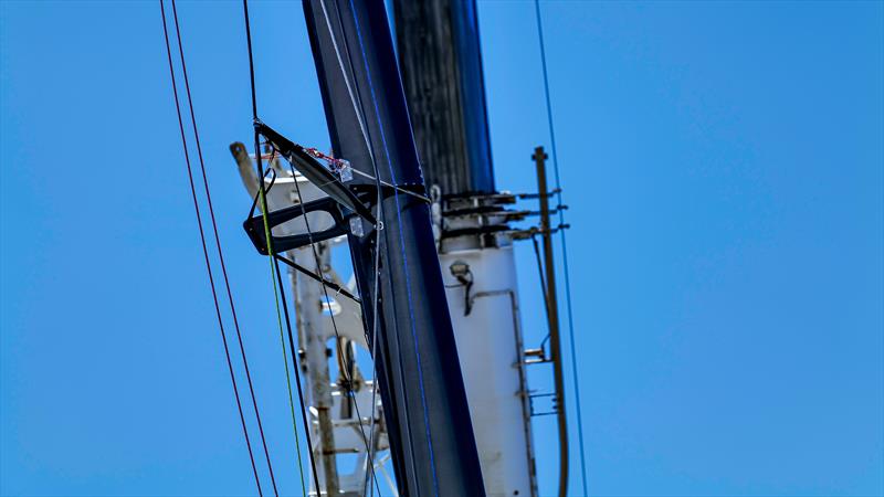 Spreader support - Emirates Team NZ - AC40-1|LEQ12 - January 20, 2023 - Hauraki Gulf - photo © Adam Mustill / America's Cup