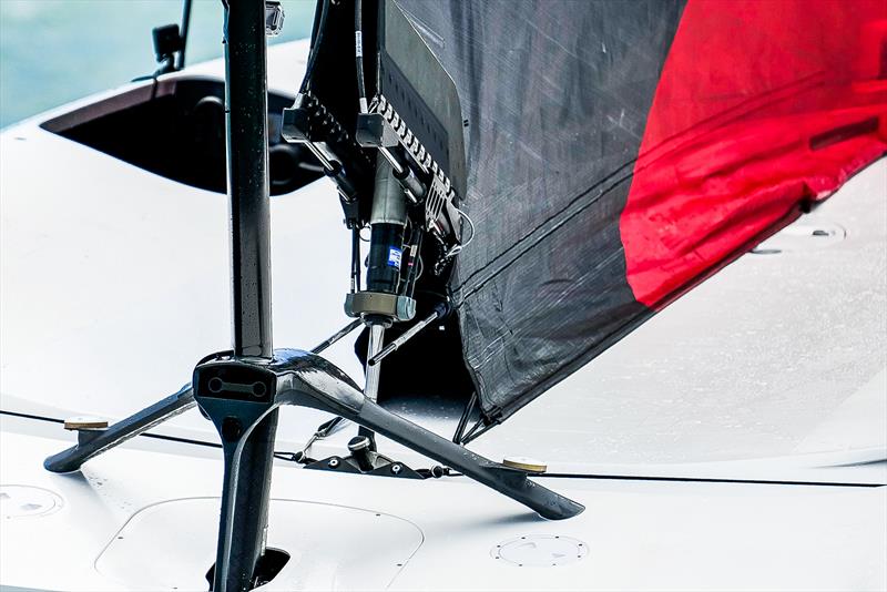 Mainsheet ram - Emirates Team New Zealand's AC40-3 - Hauraki Gulf - January 25, 2023 - photo © Adam Mustill / America's Cup