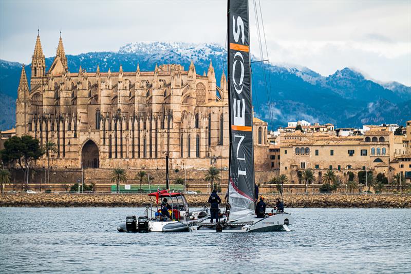 INEOS Britannia  -   LEQ12 - January 28, 2023 - Badia de Palma - Mallorca photo copyright Ugo Fonolla / America's Cup taken at Royal Yacht Squadron and featuring the AC40 class