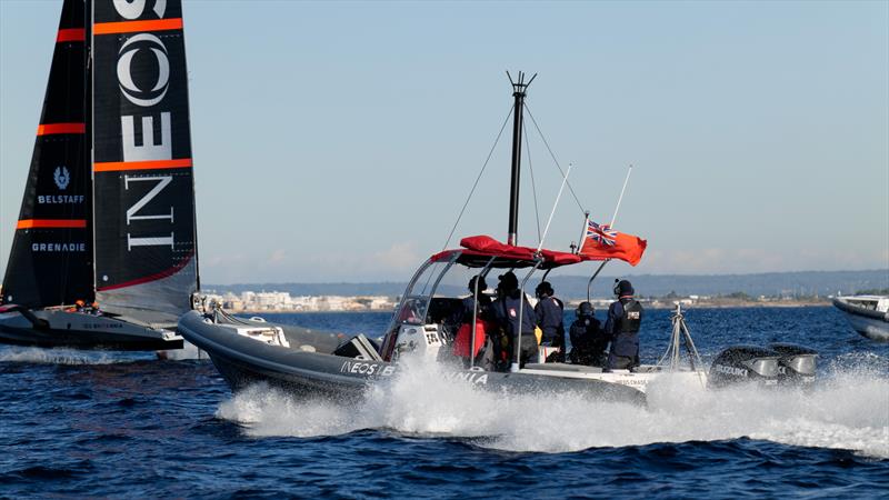 INEOS Britannia  -   LEQ12 - February 2, 2023 - Badia de Palma - Mallorca photo copyright Ugo Fonolla / America's Cup taken at Royal Yacht Squadron and featuring the AC40 class