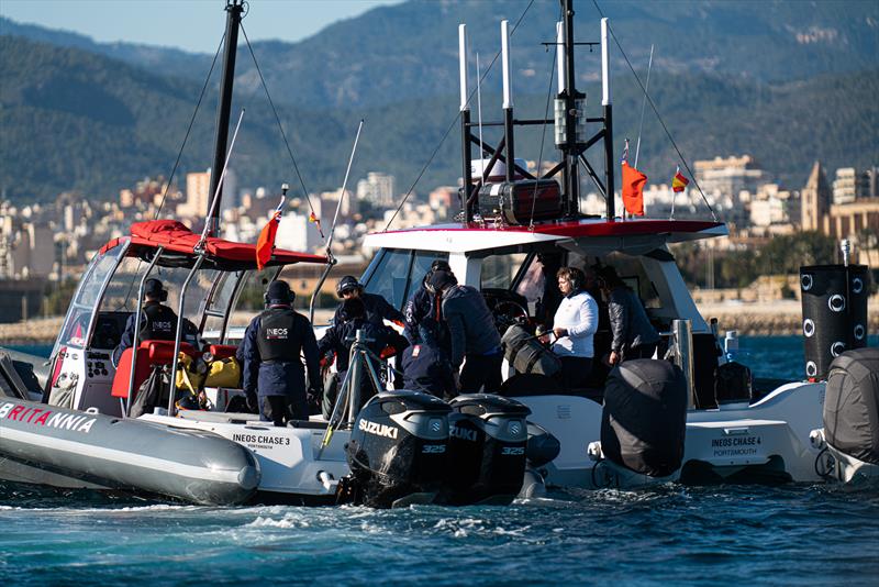 INEOS Britannia  -   LEQ12 - February 2, 2023 - Badia de Palma - Mallorca photo copyright Ugo Fonolla / America's Cup taken at Royal Yacht Squadron and featuring the AC40 class