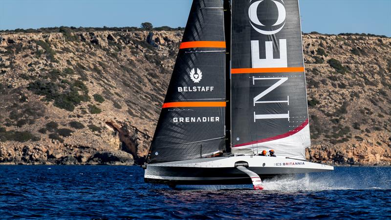 INEOS Britannia  -   LEQ12 - February 3, 2023 - Badia de Palma - Mallorca photo copyright Ugo Fonolla / America's Cup taken at Royal Yacht Squadron and featuring the AC40 class