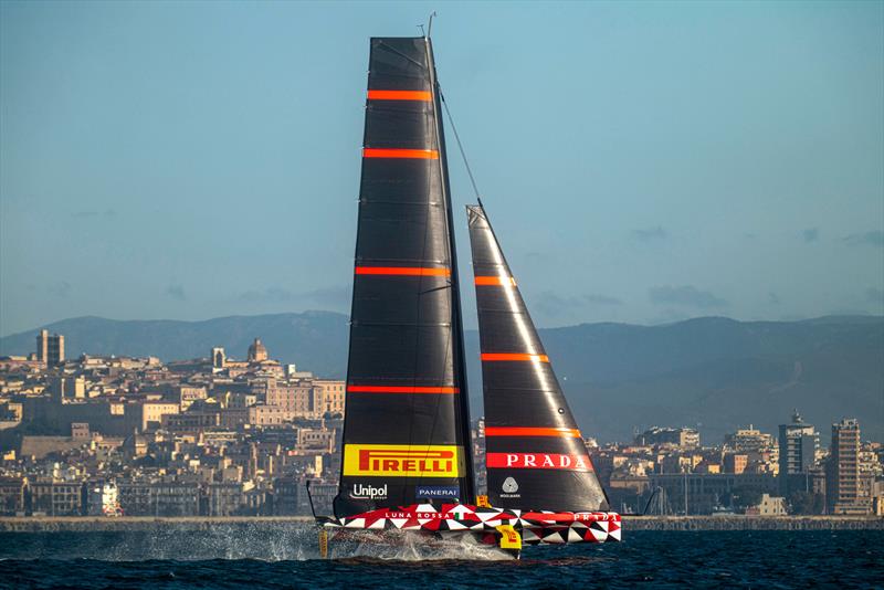 Luna Rossa Prada Pirelli  -   LEQ12 - February 5, 2023 - Gulf of Cagliari - photo © Ivo Rovira / America's Cup