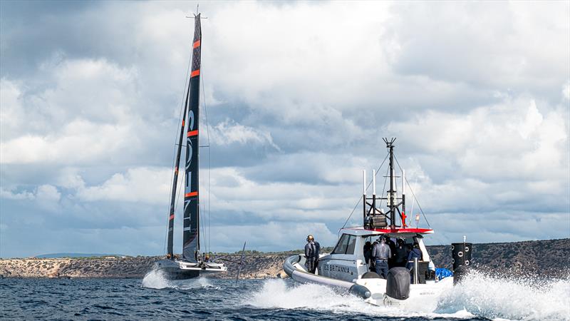 INEOS Britannia  -   LEQ12 - February 7, 2023 - Badia de Palma - Mallorca photo copyright Ugo Fonolla / America's Cup taken at Royal Yacht Squadron and featuring the AC40 class