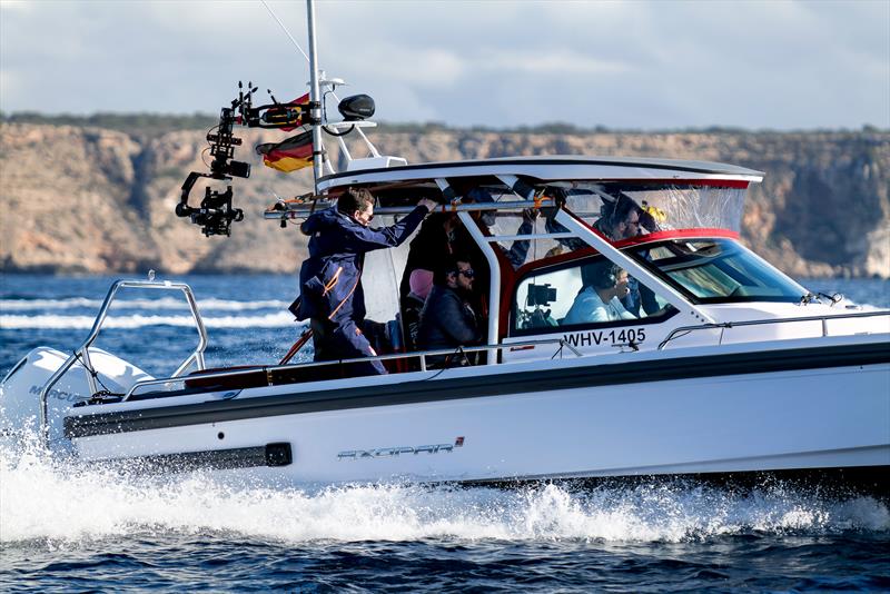 INEOS Britannia being chased by the AC37 documentary team - LEQ12 - February 7, 2023 - Badia de Palma - Mallorca - photo © Ugo Fonolla / America's Cup