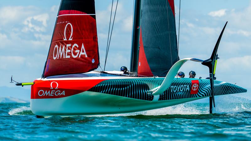 Emirates Team New Zealand  -  AC40 - February 8, 2023 - 'The Paddock' - Eastern Beach, Auckland NZ photo copyright Adam Mustill / America's Cup taken at Royal New Zealand Yacht Squadron and featuring the AC40 class