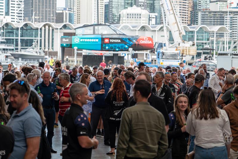 Emirates Team New Zealand  -  Te Kakahi - AC40 launch - February 9, 2023 - ETNZ base -  Auckland NZ photo copyright James Somerset/Emirates Team NZ taken at Royal New Zealand Yacht Squadron and featuring the AC40 class