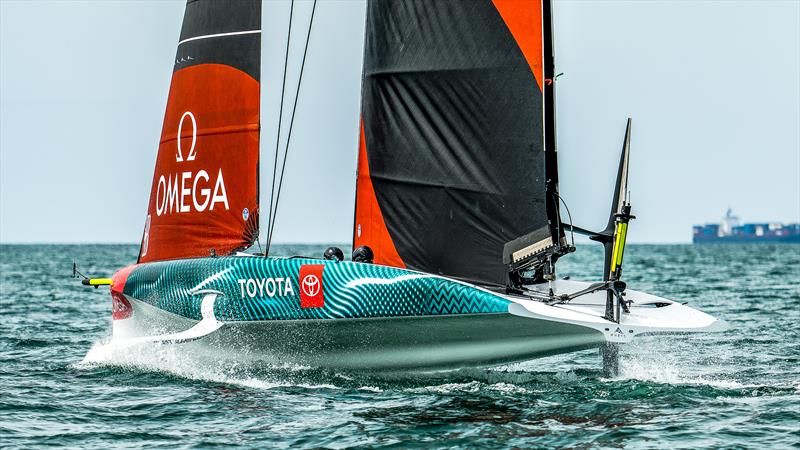 Emirates Team New Zealand  -  LEQ12 - February 10, 2023 - Waitemata Harbour, Auckland NZ photo copyright Adam Mustill taken at Royal New Zealand Yacht Squadron and featuring the AC40 class