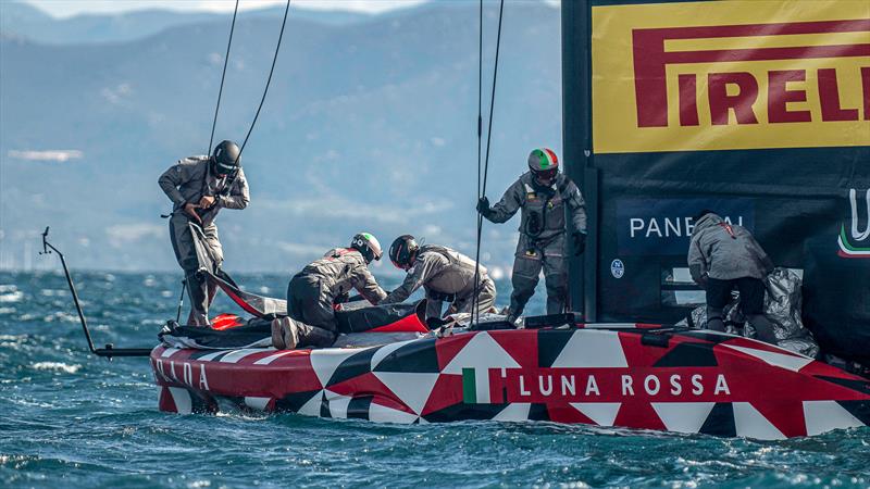 Luna Rossa Prada Pirelli -  LEQ12 - February 9, 2023 - Cagliari photo copyright Ivo Rovira / America'sCup taken at Circolo della Vela Sicilia and featuring the AC40 class