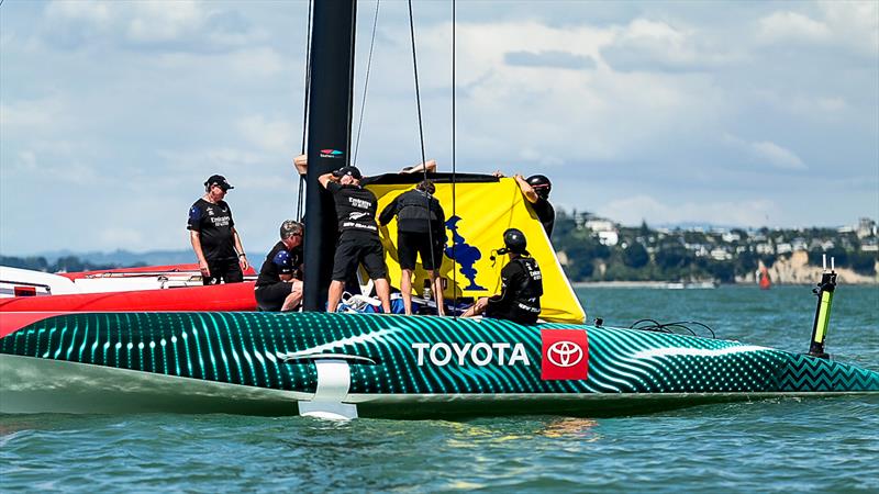 Emirates Team New Zealand - LEQ12 - Day 18 - February 23, 2023 - Waitemata Harbour, Auckland NZ - photo © Adam Mustill / America's Cup