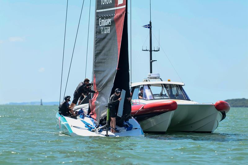 Emirates Team New Zealand - LEQ12 - Day 18 - February 23, 2023 - Waitemata Harbour, Auckland NZ - photo © Adam Mustill / America's Cup