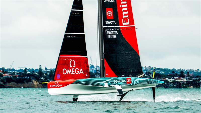 Emirates Team New Zealand  -  LEQ12 - Day 20 - February 24, 2023 - Waitemata Harbour, Auckland NZ photo copyright Adam Mustill / America's Cup taken at Royal New Zealand Yacht Squadron and featuring the AC40 class