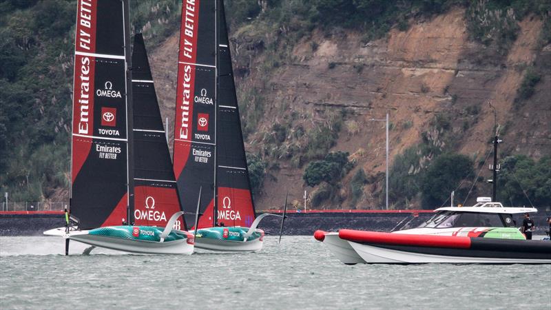 Emirates Team New Zealand  -  LEQ12 and AC40 - Day 21 - February 27, 2023 - Waitemata Harbour, Auckland NZ - photo © Adam Mustill / America's Cup