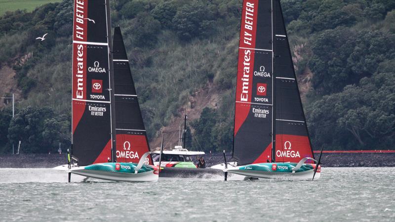 Emirates Team New Zealand  -  LEQ12 and AC40 - Day 21 - February 27, 2023 - Waitemata Harbour, Auckland NZ - photo © Adam Mustill / America's Cup