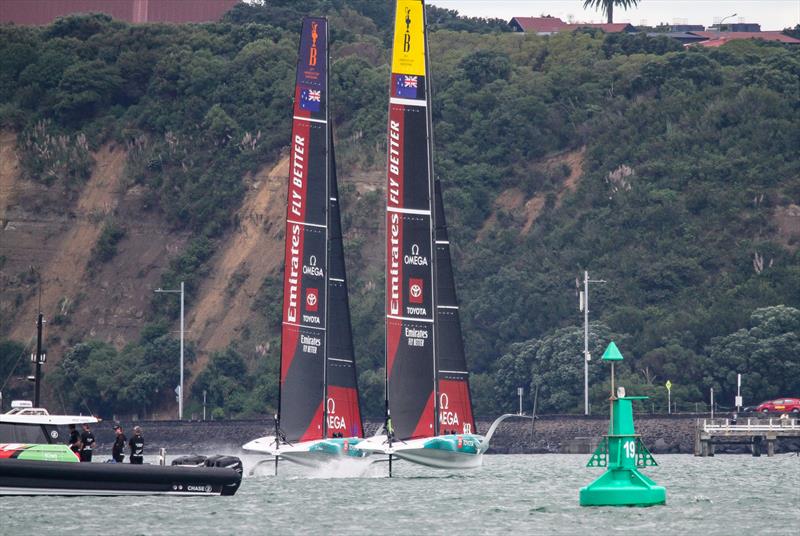 Emirates Team New Zealand  -  LEQ12 and AC40 - Day 21 - February 27, 2023 - Waitemata Harbour, Auckland NZ - photo © Adam Mustill / America's Cup