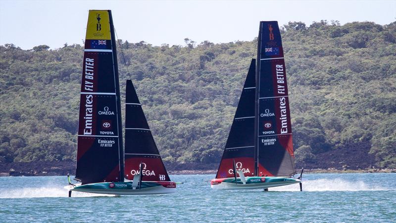 Emirates Team New Zealand  -  LEQ12 and AC40 - Day 22 - February 28, 2023 - Waitemata Harbour, Auckland NZ - photo © Richard Gladwell - Sail-World.com/nz