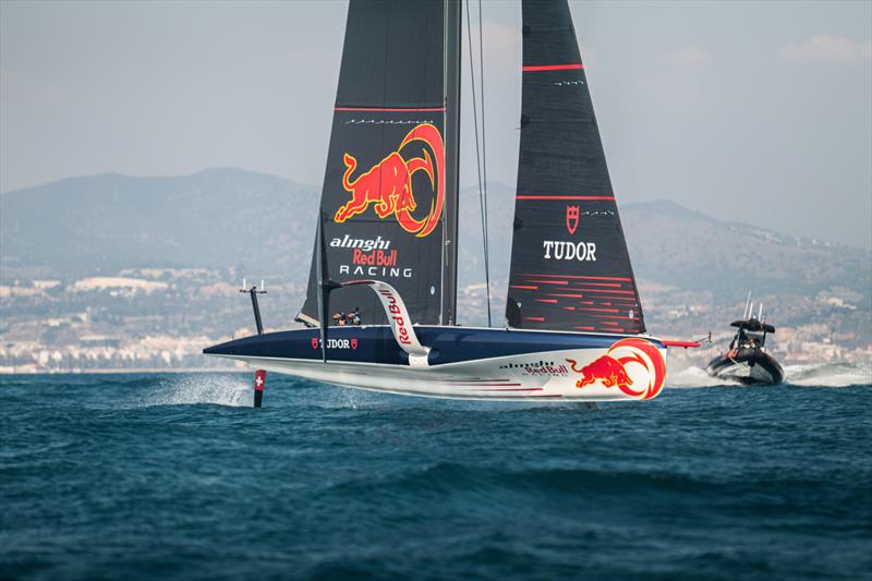  AC40 - Alinghi Red Bull Racing - March 3, 2023 - Barcelona - Day 6 photo copyright Alex Carabi / America's Cup taken at Société Nautique de Genève and featuring the AC40 class