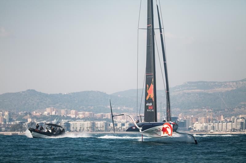  AC40 - Alinghi Red Bull Racing - March 3, 2023 - Barcelona - Day 6 photo copyright Alex Carabi / America's Cup taken at Société Nautique de Genève and featuring the AC40 class